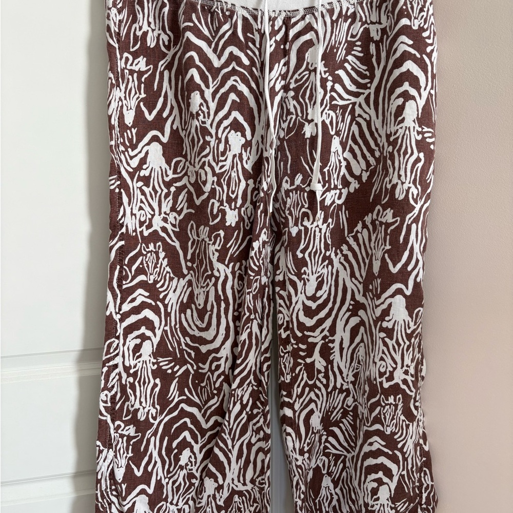 Lilly Pulitzer The Beach Pant. Size XL brown zebra - Picture 2 of 11